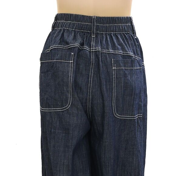 Free People We The Free Ridley Pull-On Barrel Jeans Pants Wide Leg XS NEW 281585 - Picture 4 of 6